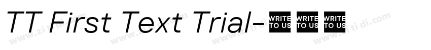 TT First Text Trial字体转换